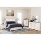 Ashley Gerridan 4 Piece Full Bedroom Set in White and Gray, , large
