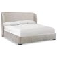 Bernhardt Geneve King Upholstered Wingback Bed with Two Nightstands in Robor, , large