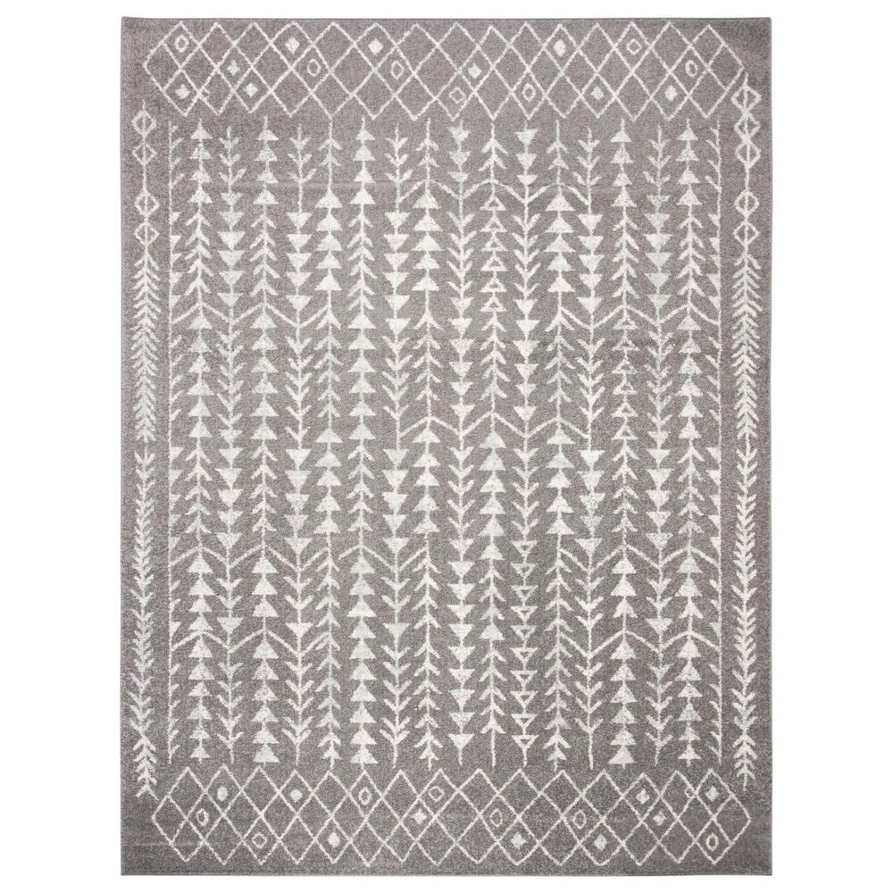 Safavieh Tulum TUL262F 9" x 12" Dark Grey and Ivory Area Rug, , large