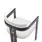 Morden Fort Boucle Armless Side Chair with White Cushion in Matte Black (Set of 2), , large