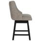 Ashley Neymorton Swivel Bar Stool in Dark Grayish Brown, , large
