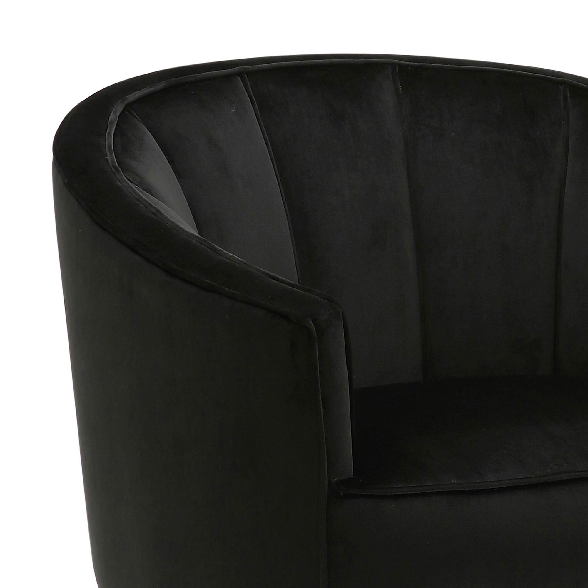 Black velvet tub chair clearance