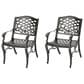Hearth and Haven Phoenix Outdoor Dining Chair in Bronze (Set of 2), , large
