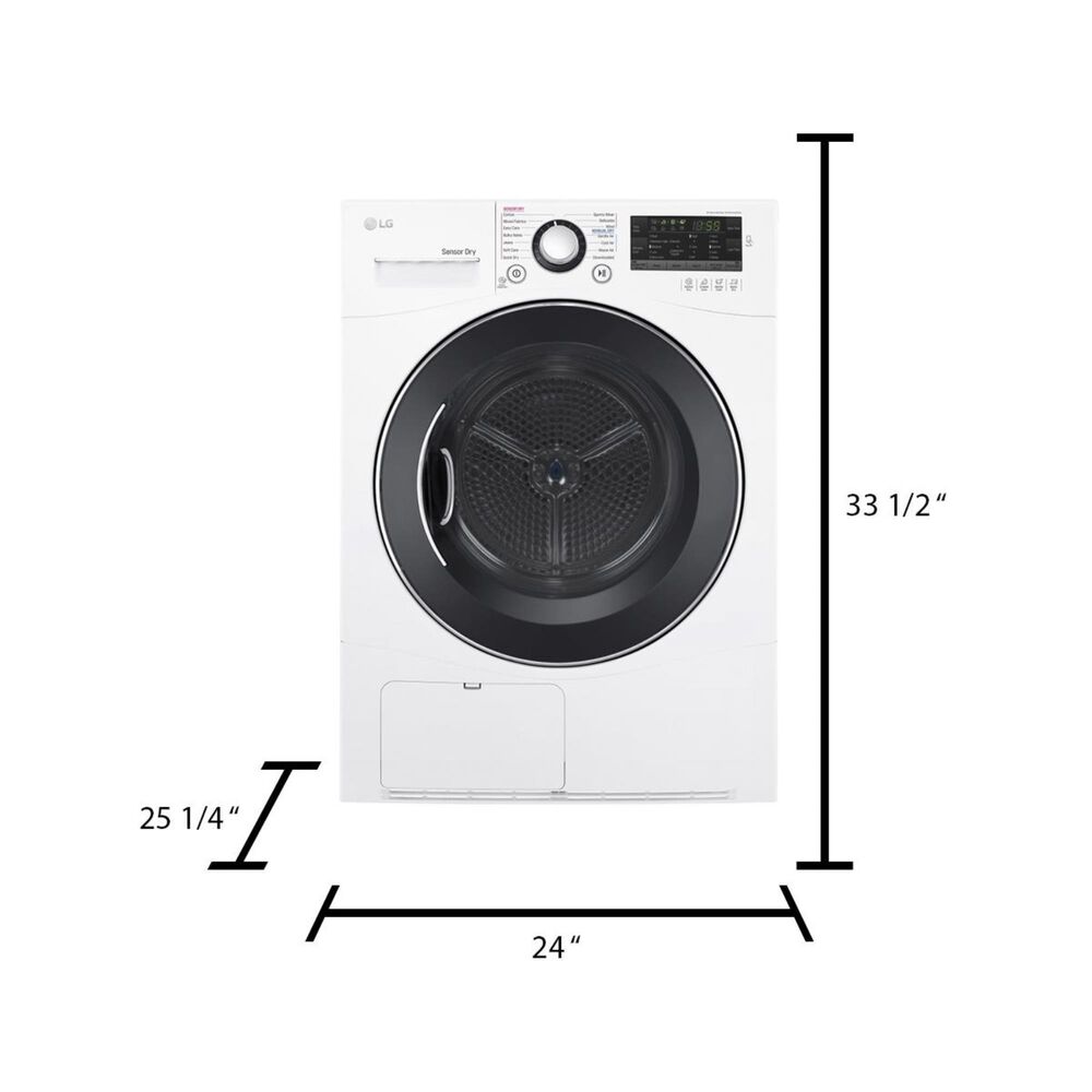 LG 4.2 Cu. Ft. Compact Electric Dryer in White, , large