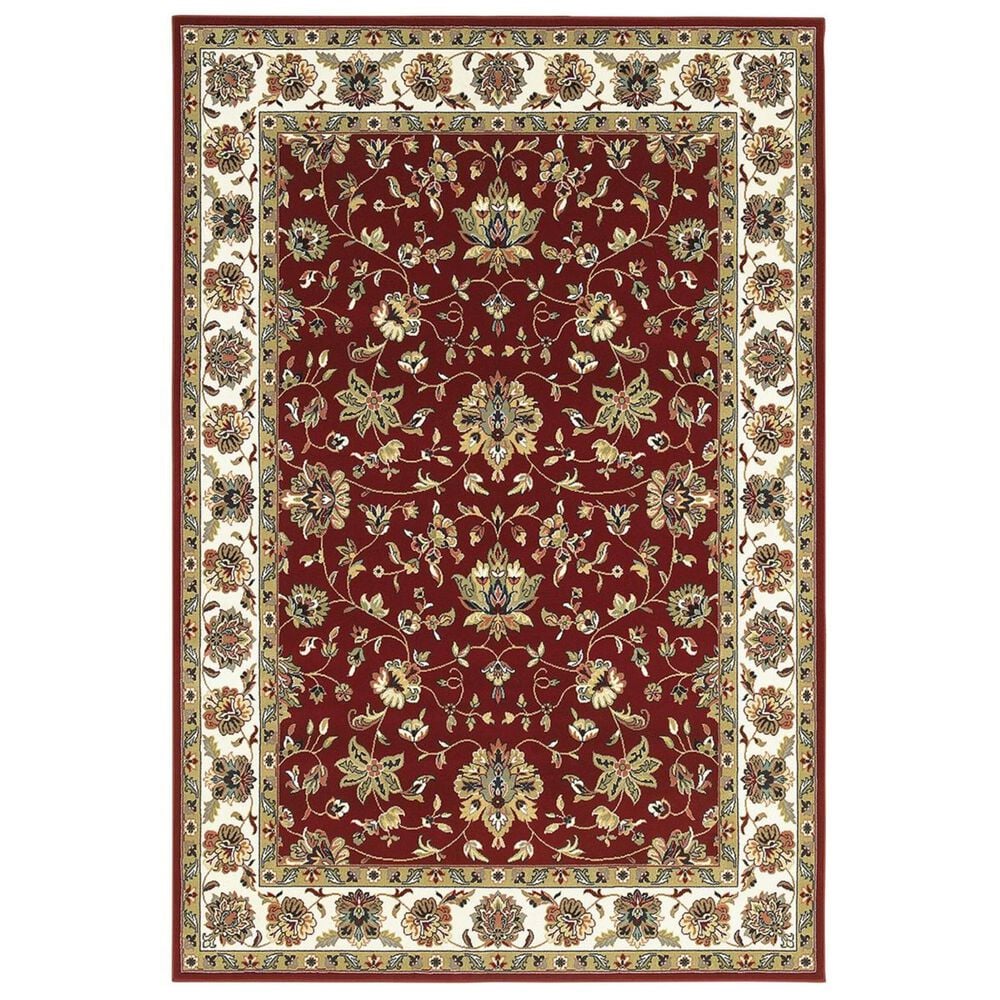 Oriental Weavers Kashan 4929R 7"10" x 10"10" Red Area Rug, , large