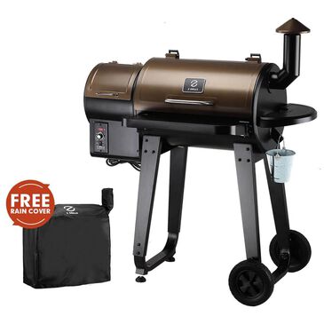 Z Grills 450A Wood Pellet Grill Smoker in Black and Brown, , large