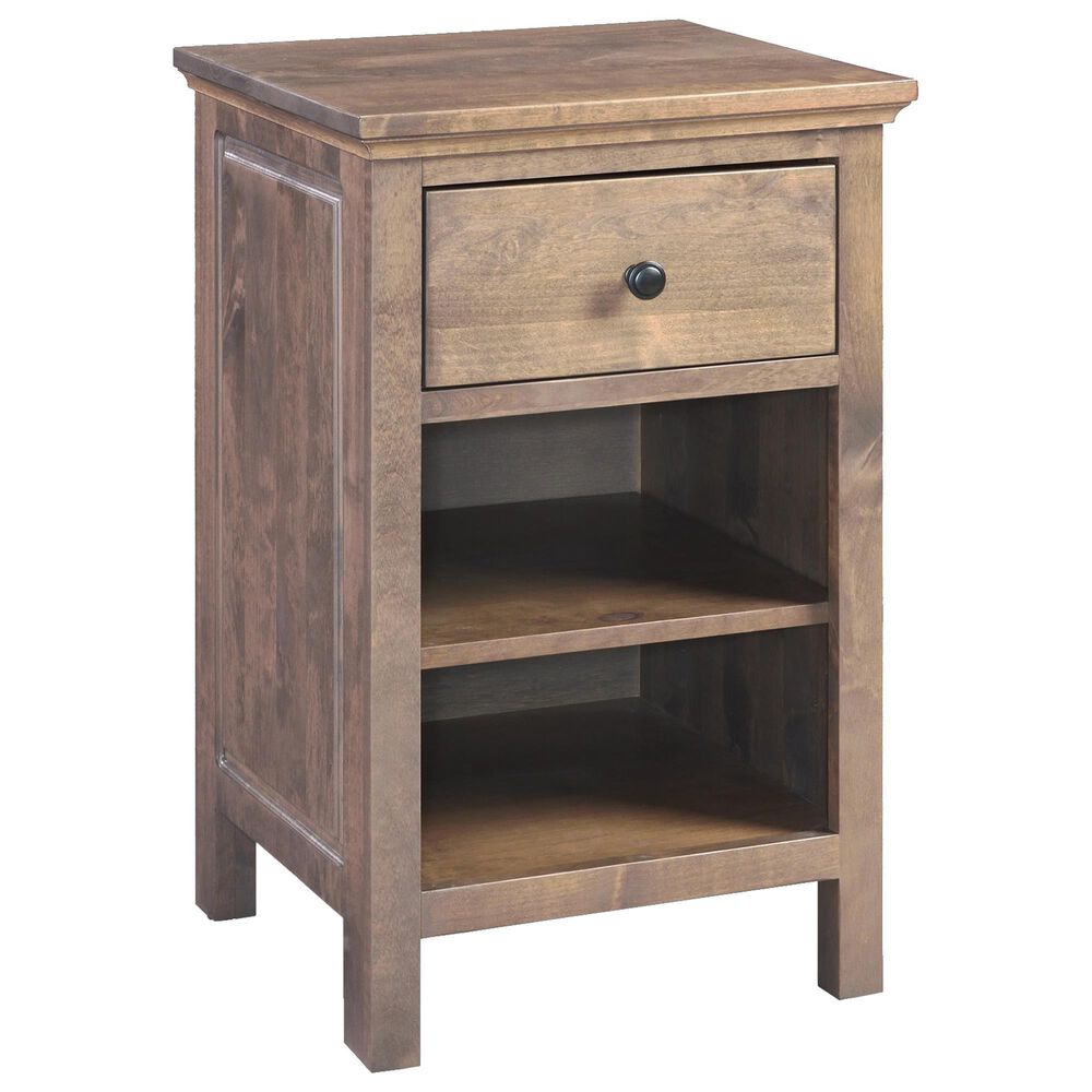 Archbold Furniture Heritage 1 Drawer 2 Shelf Nightstand in Brown Mahogany, , large