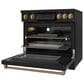 Thor Kitchen Gordon Ramsay 6 Cu. Ft. Professional Induction Range with Bronze Handle Kit in Black, , large