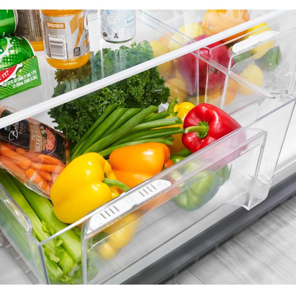 Whirlpool 21 Cu. Ft. 33" Wide Top Freezer Refrigerator in Black Stainless Steel, , large