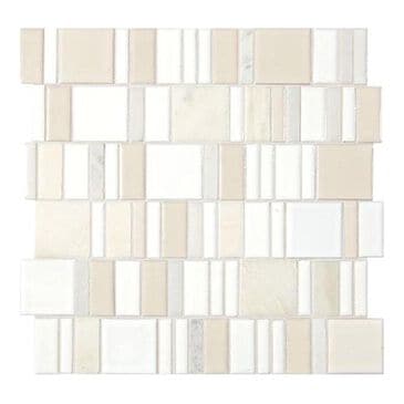 Marazzi Midpark Mosaics Cloud 13" x 13" Porcelain Mosaic Sheet, , large