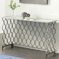 Maple and Jade Frame Console Table in Silver, , large