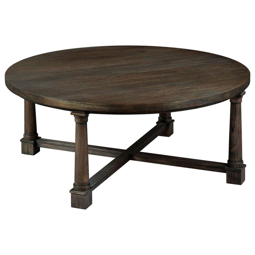 Hekman Linwood Round Coffee Table in Brown, , large