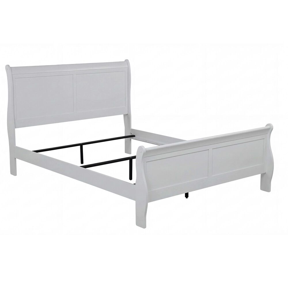 Crown Mark Louis Philip Queen Sleigh Panel Bed in Greige, , large