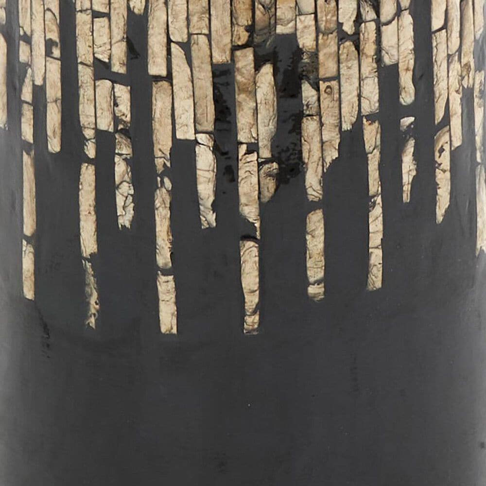 Maple and Jade Decorative Vase with Gold Ombre Design in Polished Black and Gold, , large