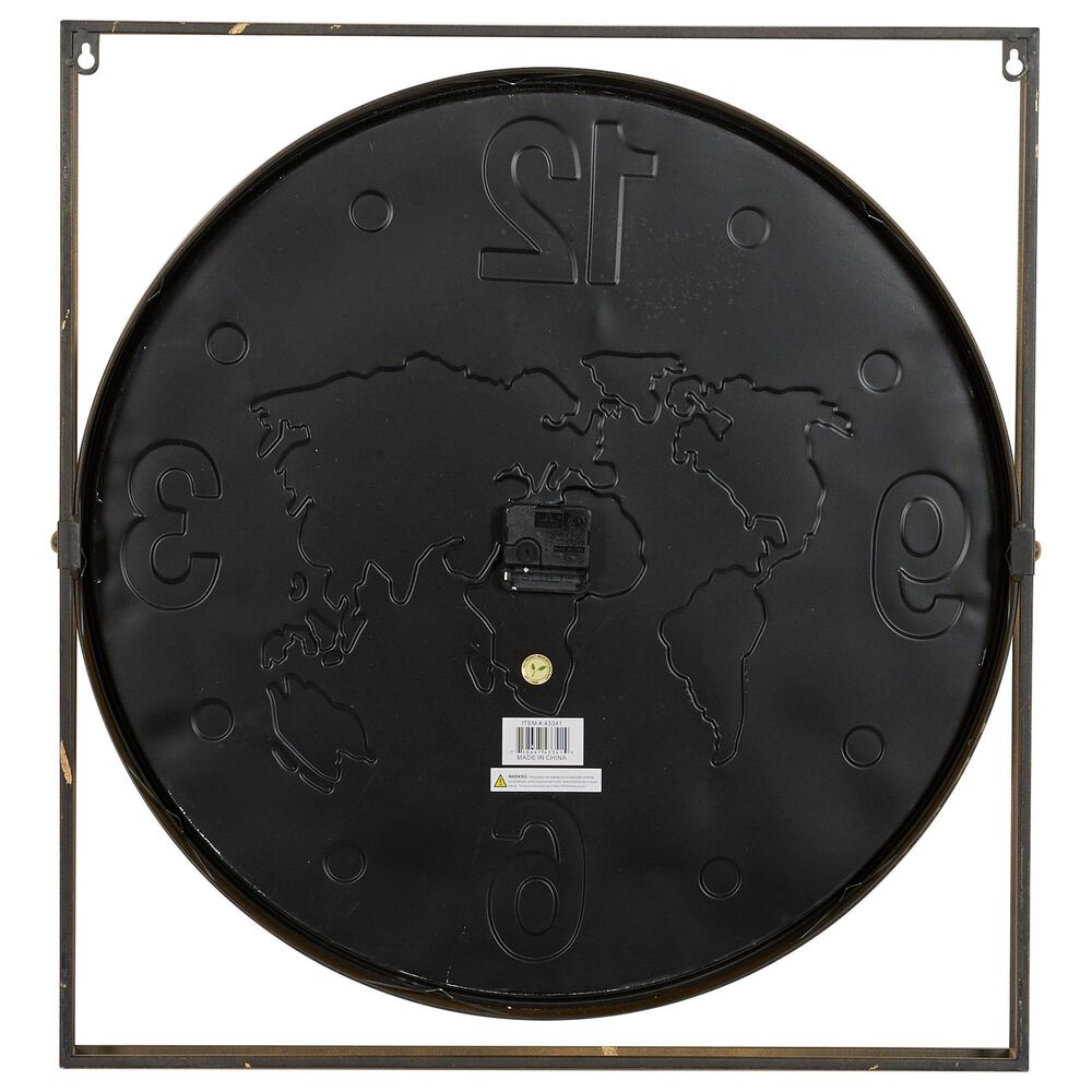 Maple and Jade 25&quot; x 26&quot; Wall Clock in Gold, , large