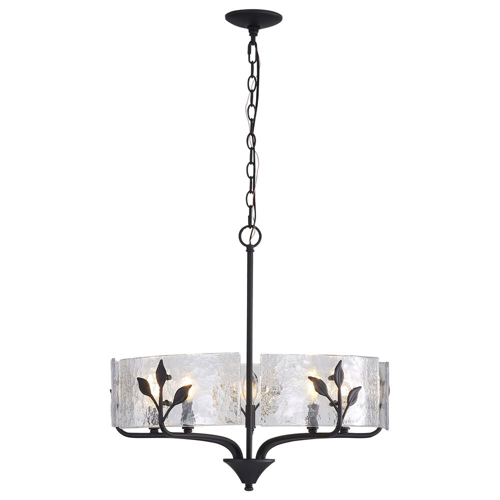 Golden Lighting Bloem 5-Light Pendant in Natural Black, , large