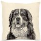 Eric & Christopher Bernese Mountain Dog 20" x 20" Throw Pillow in Natural, , large