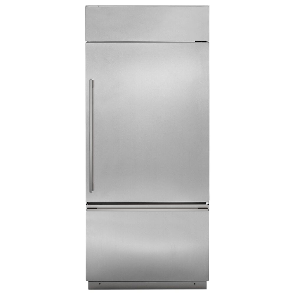 Monogram Single Door Bottom Freezer Refrigerator Minimalist Handle Kit in Stainless Steel, , large