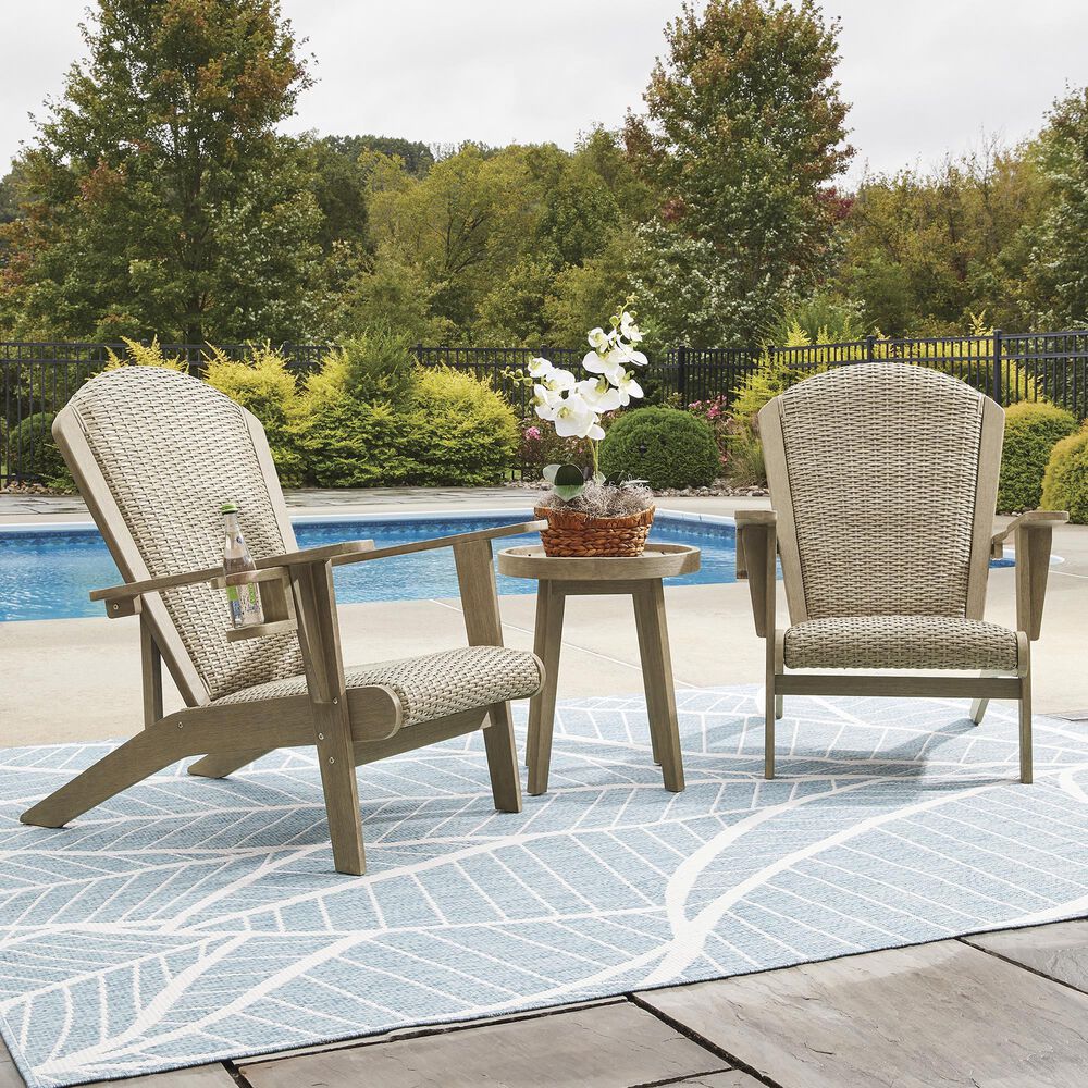 Ashley Marina 3-Piece Patio Chat Set in Beige, , large