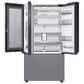 Samsung Bespoke Bespoke 24 Cu. Ft. French Door Refrigerator with Beverage Center - White Glass Top Panels and Grey Glass Bottom Door Panel Included, , large