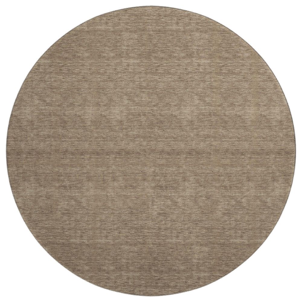 Dalyn Rug Company Soft Essentials Solid Mocha 8" Round Area Rug, , large