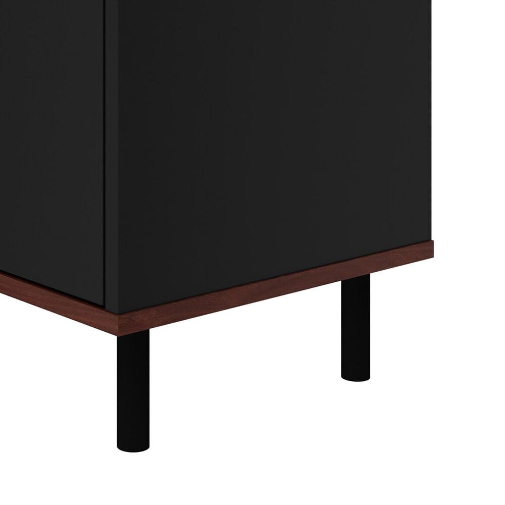 Dayton Mosholu 2 Shelf Nightstand in Black/Nut Brown, , large