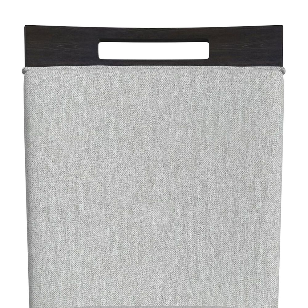 Mayberry Hill Transcend Side Chair with Light Grey Fabric in Charcoal, , large