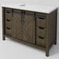 Lexora Home Marsyas 48" Single Bathroom Vanity in Rustic Brown with White Quartz Top and Rectangular Sink, , large