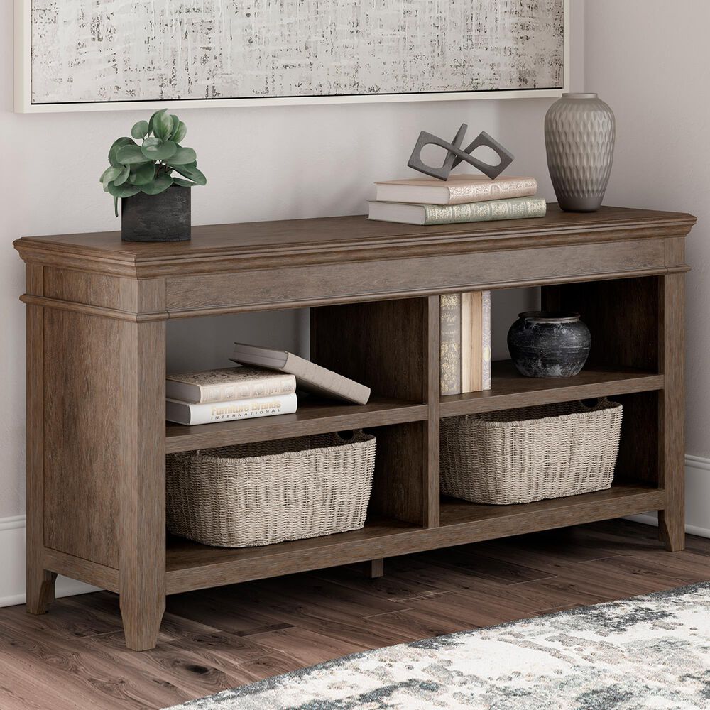 Ashley Janismore Credenza in Weathered Gray, , large
