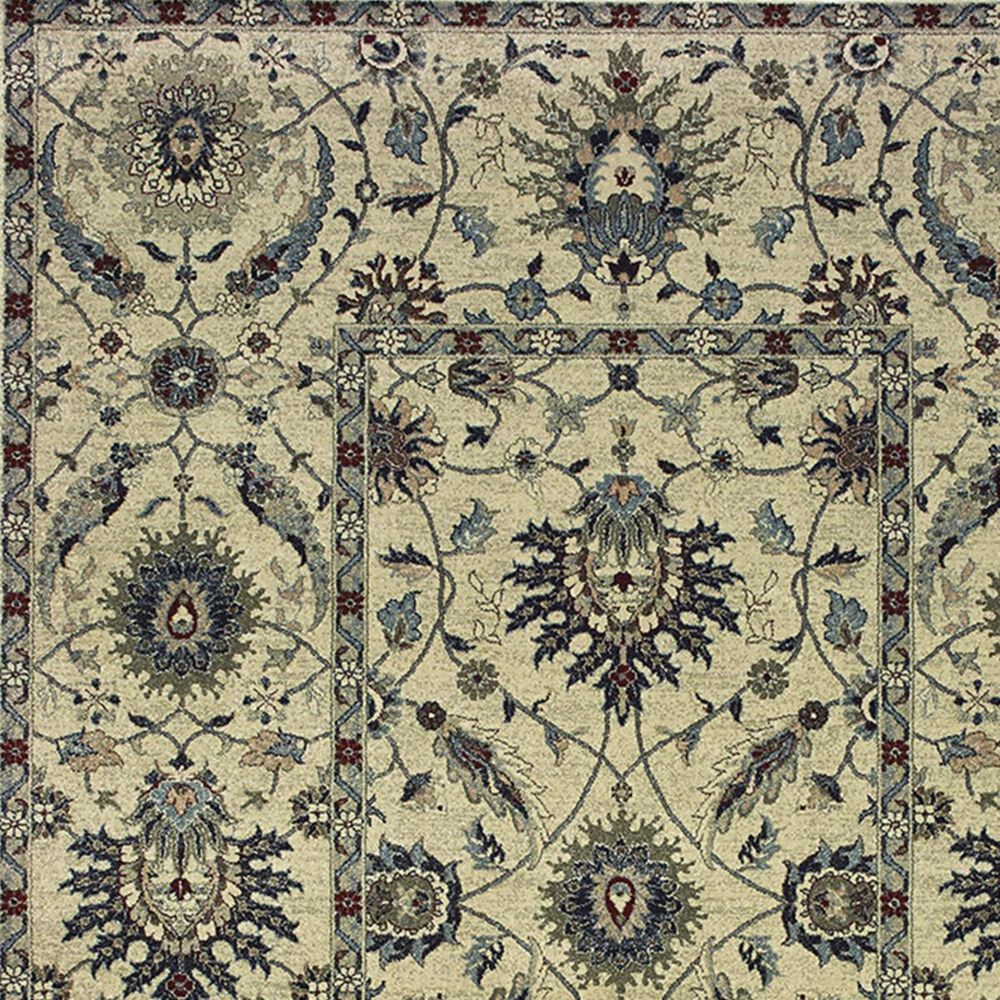 Oriental Weavers Raleigh 022Y5 9&#39;10&quot; x 10&#39;10&quot; Ivory and Navy Area Rug, , large