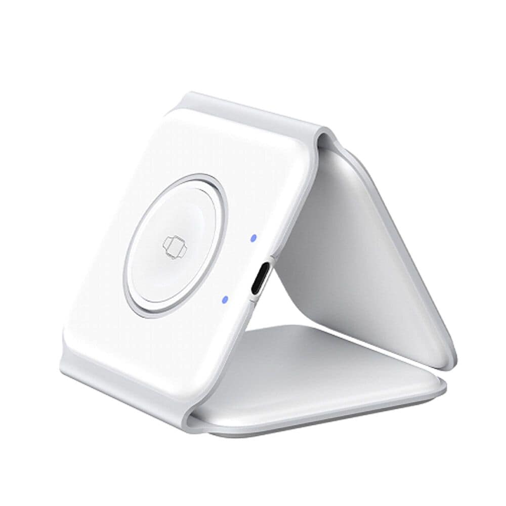 Pom Gear Magstation 3-In-1 Foldable Wireless Charging Pad in White, , large