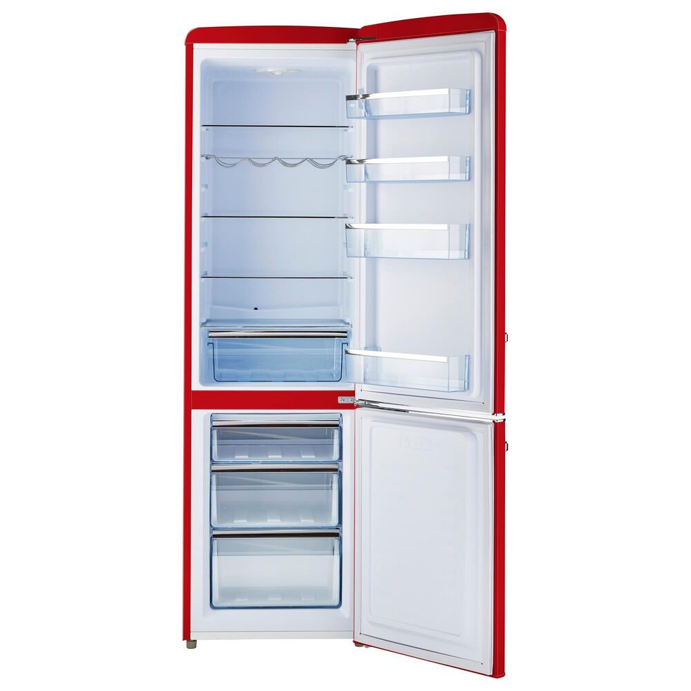 Unique Appliances Classic Retro 9 Cu. Ft. Bottom Freezer Regfrigerator In Candy Apple Red, , large
