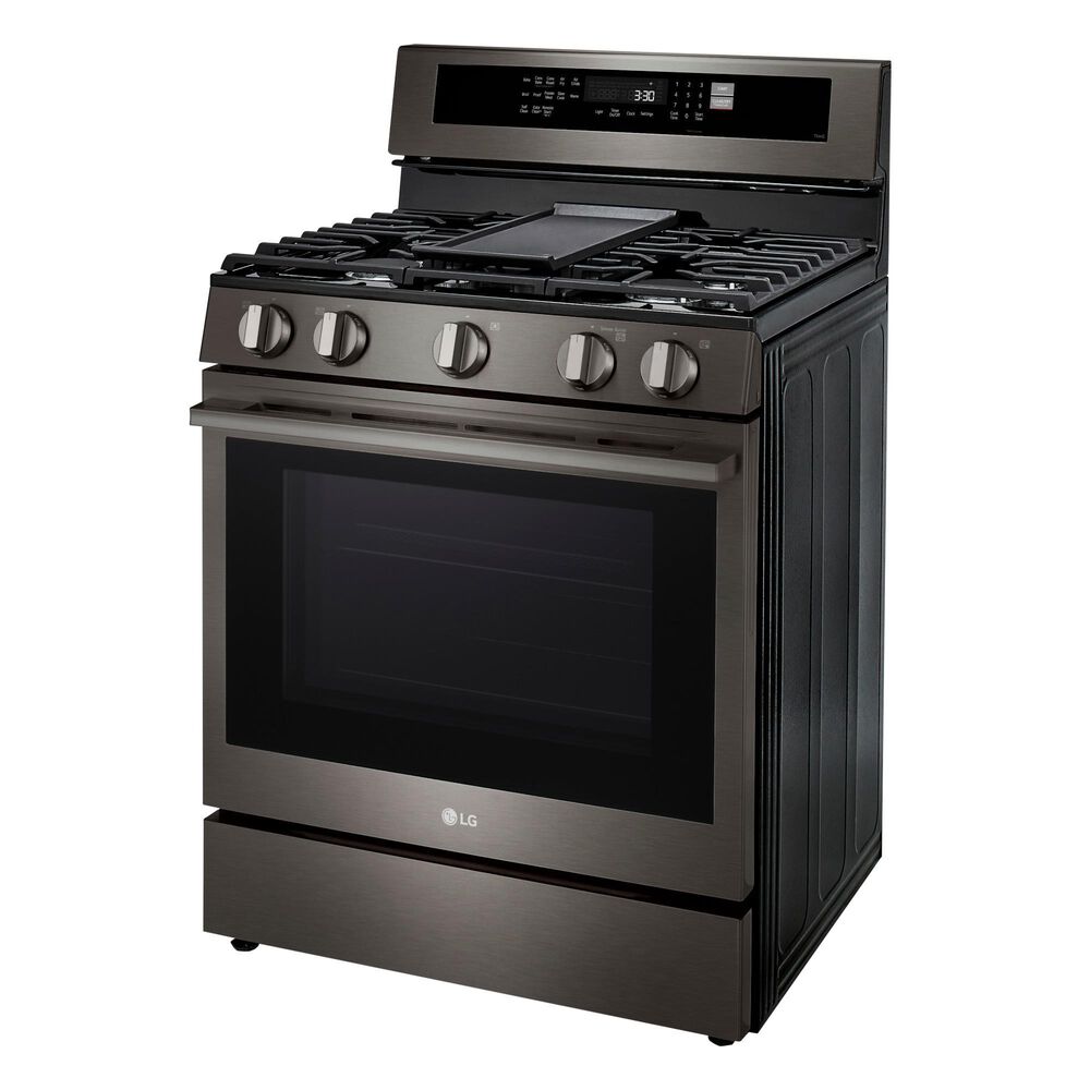 LG 6.3 Cu. Ft. Freestanding Gas Range in PrintProof Black Stainless Steel, , large