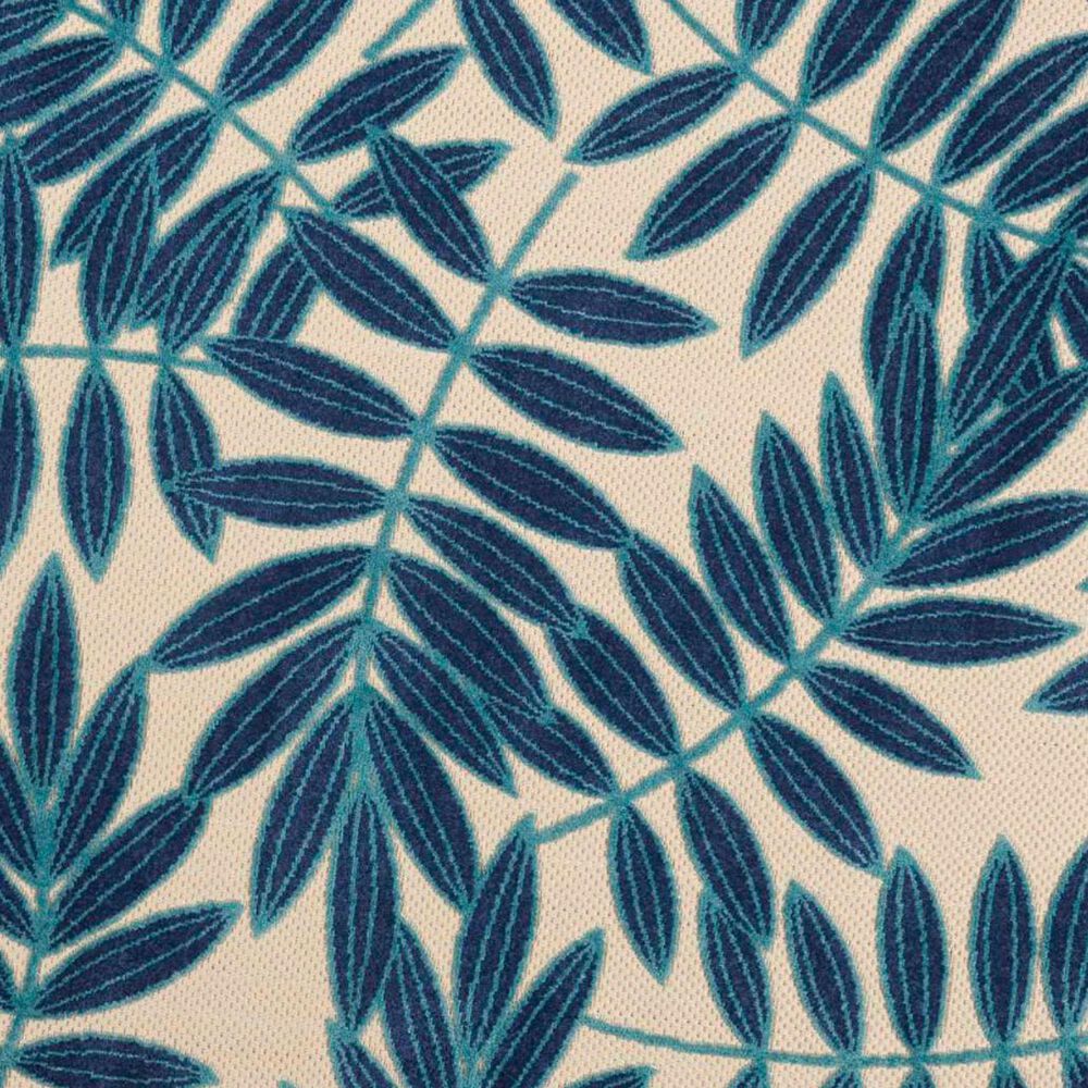 Nourison Aloha Floral 4&#39; Round Navy Indoor/Outdoor Area Rug, , large