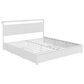 HOMLUX King 4-Drawer Storage Bed with LED Headboard and Charging Station in White, , large