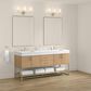 37B Mauri 72" Double Bathroom Vanity with Metal Base in Warm Oak with High-Profile 4" White Composite Stone Top, , large