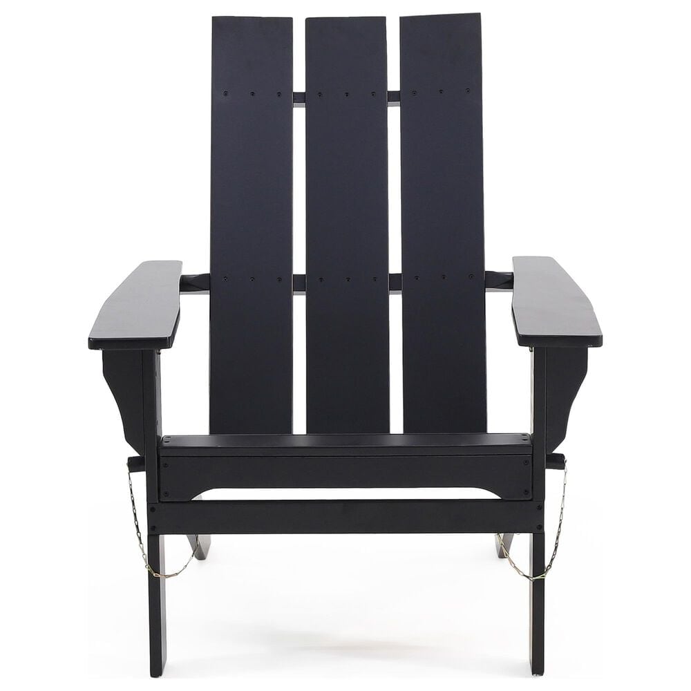 Hearth and Haven Zuma Outdoor Foldable Adirondack Chair in Black, , large