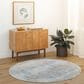 Surya Brunswick 6"7" Round Blue, Taupe, Cream, Tan, Seafoam and Gray Area Rug, , large
