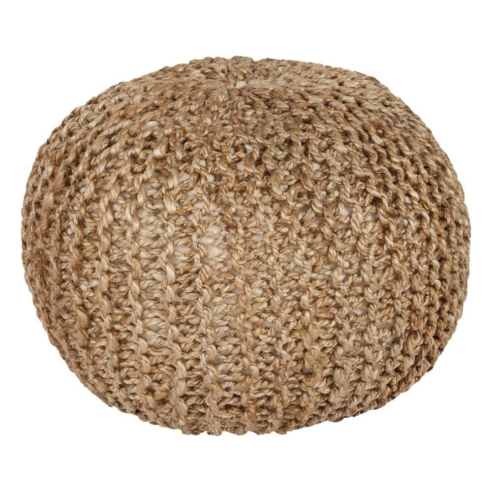 Surya Inc Bermuda Sphere Pouf in Neutral, , large