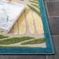 Safavieh Cabana CBN356A 2"2" x 9" Ivory and Blue Indoor/Outdoor Performance Runner, , large