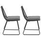 Hearth and Haven Deja Patio Chair with Gray Cushion in Gray (Set of 2), , large