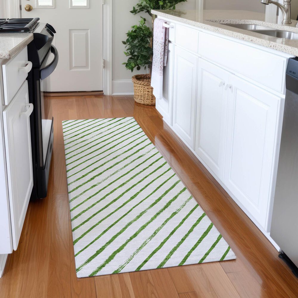 Dalyn Rug Company Wonderland WN27 2&#39;3&quot; x 7&#39;6&quot; Green Indoor/Outdoor Runner, , large