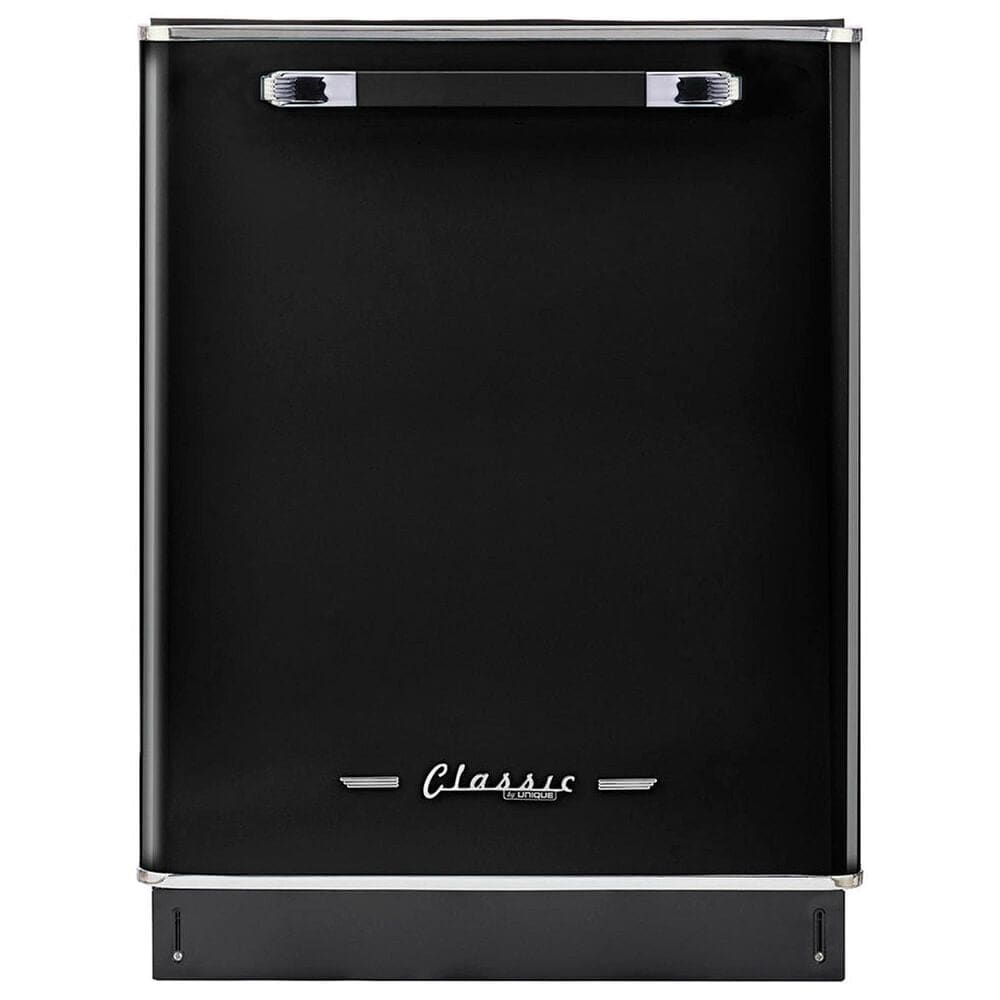 Unique Appliances Classic Retro 24" Top Control Dishwasher in Midnight Black, , large