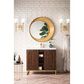 James Martin Vanities Alicante 39.5" Single Bathroom Vanity in Mid Century Acacia and Radiant Gold with 5 cm White Glossy Resin Top and Rectangular Sink, , large