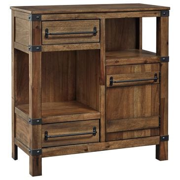 Ashley Roybeck Accent Cabinet in Light Brown and Bronze, , large
