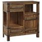 Ashley Roybeck Accent Cabinet in Light Brown and Bronze, , large