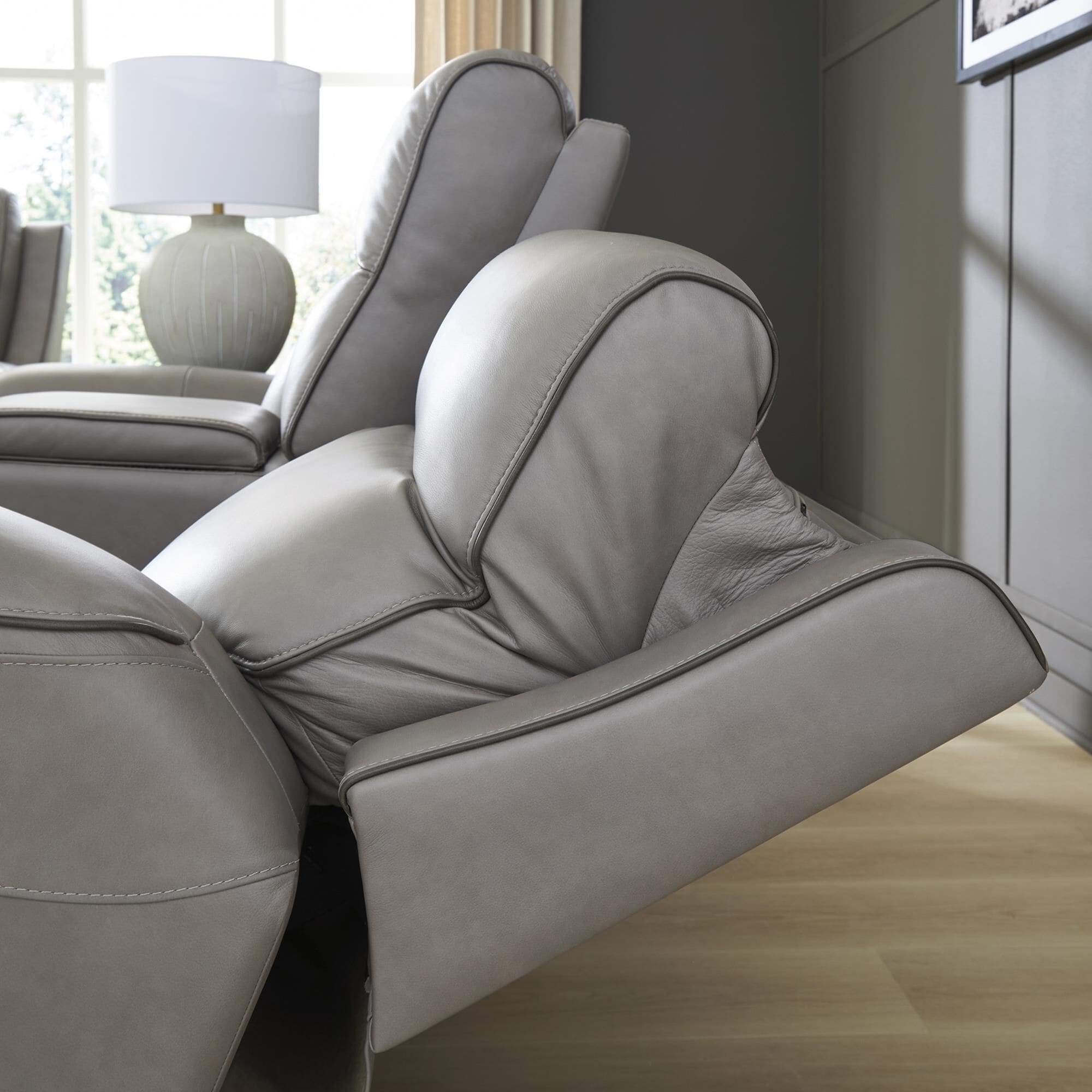 Ashley 5Z-Comfort Power Reclining Sofa and Loveseat Set in Coin