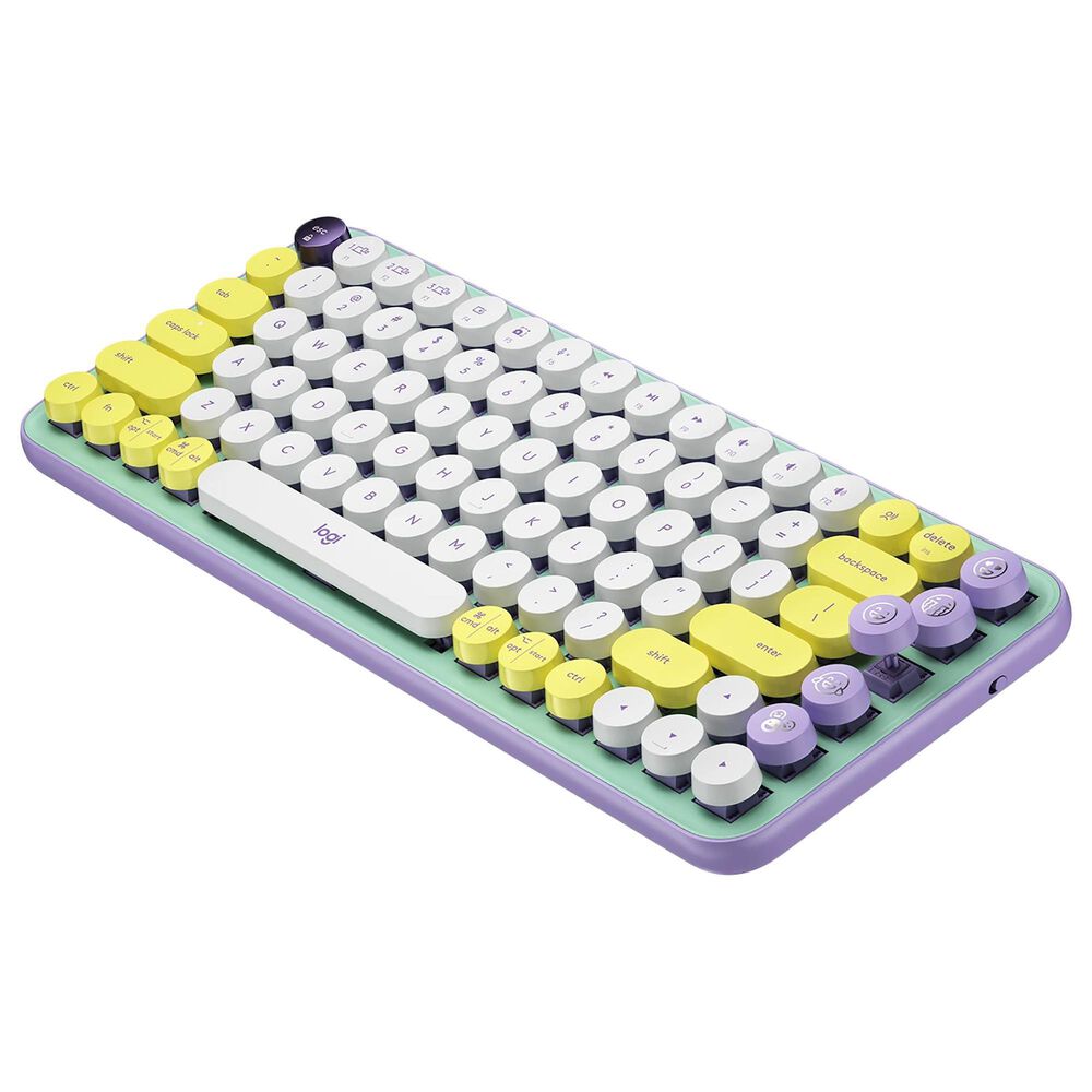 Logitech Pop Emoji Wireless Keyboard in Violet, , large