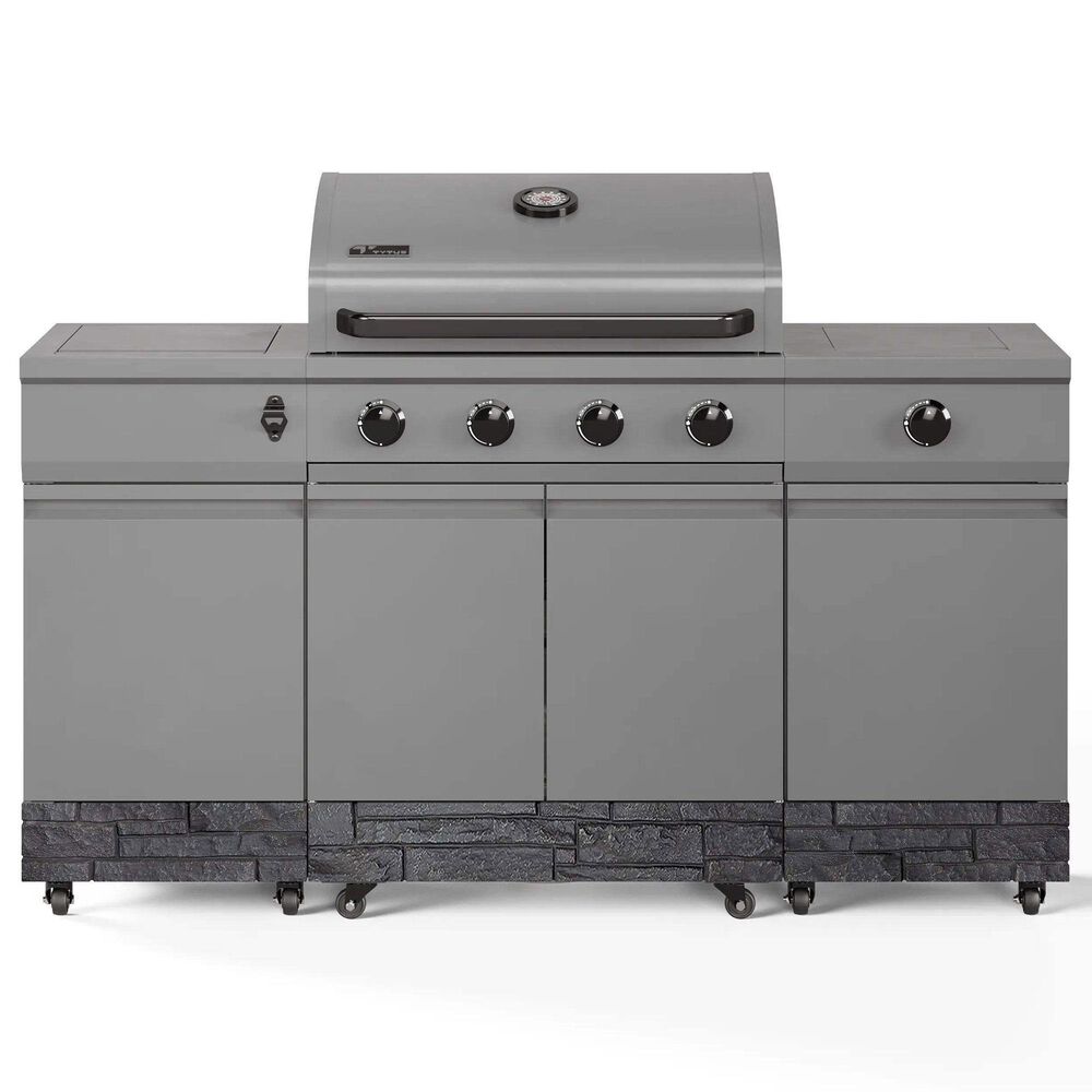 Tytus Fresno 5-Burner Convertible Grill in Gunmetal and Graphite, , large