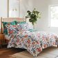 Levtex Carmina 3-Piece Full/Queen Quilt Set in Off-White, Red, Orange, Blue and Green, , large